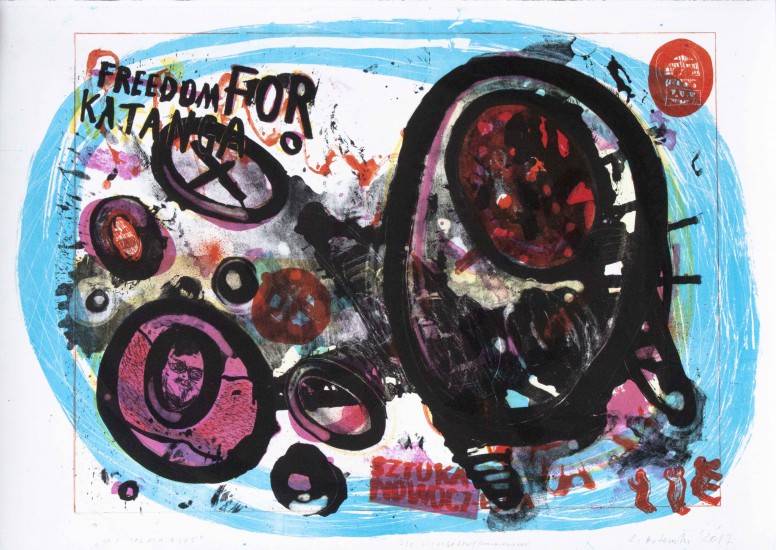 I like to splash meaniglessly a lot | stone litography | 100x70 cm